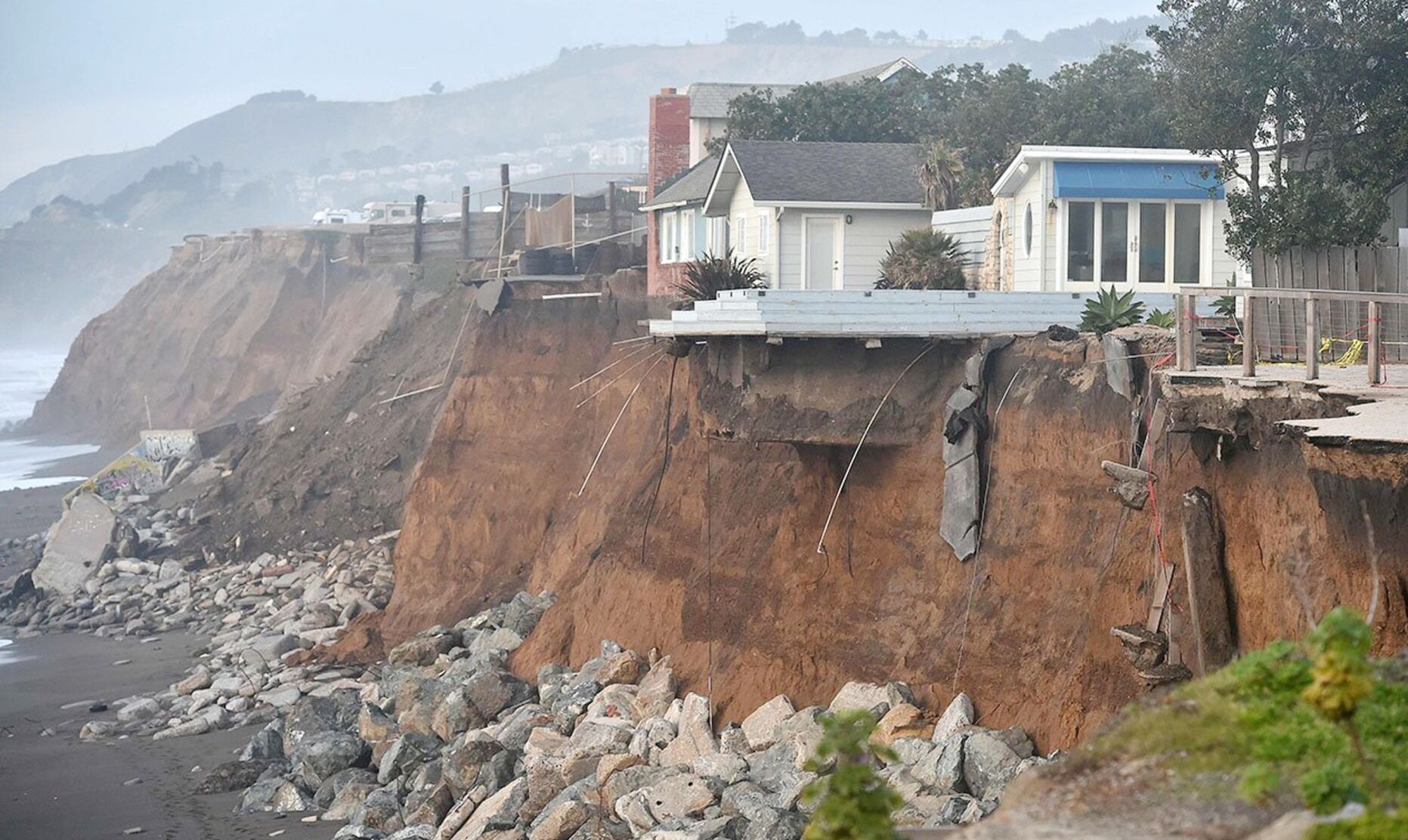 Coastal erosion in Pacifica